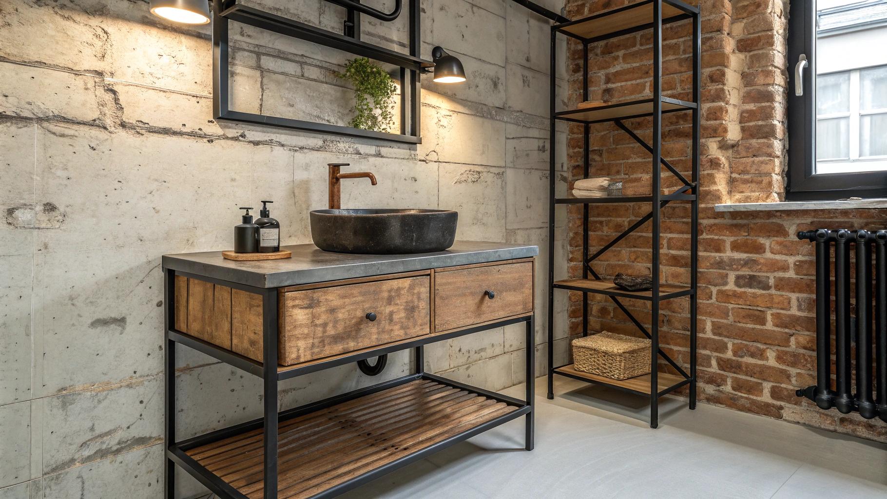 Jak dobrać meble do łazienki w stylu nowoczesnym boho lub loftowym?
