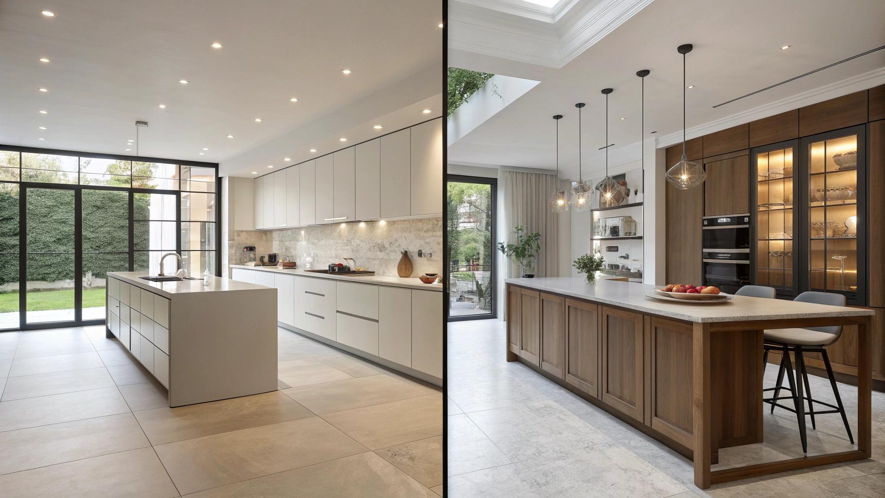 Meble kuchenne z wyspą a półwysep – porównanie funkcjonalności i układu