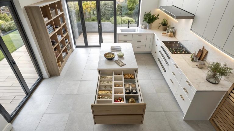 Meble kuchenne z wyspą a półwysep – porównanie funkcjonalności i układu